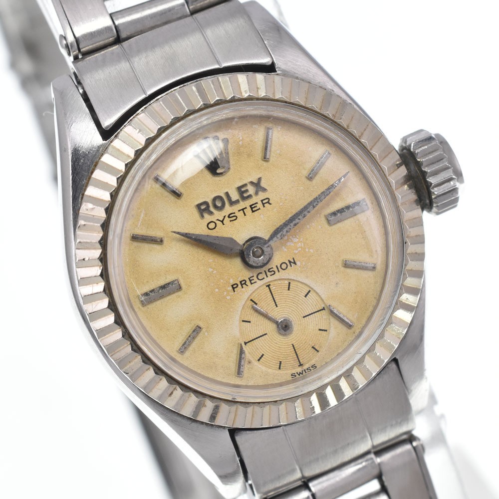 Rolex Watch 6525 Oyster Precision Silver Cal.1100 Beige Manual Winding Women’s