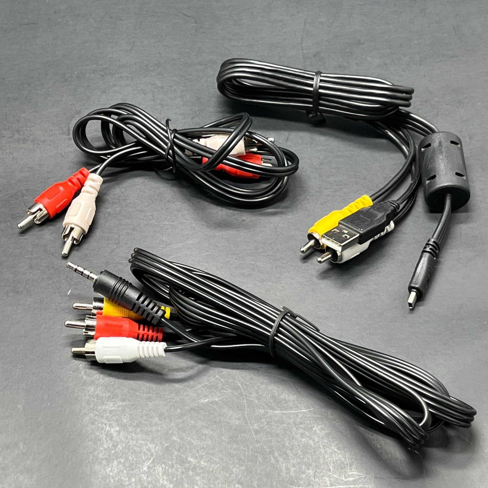 Untested Audio RCA AV Cables As-Is ( Lot of 3)