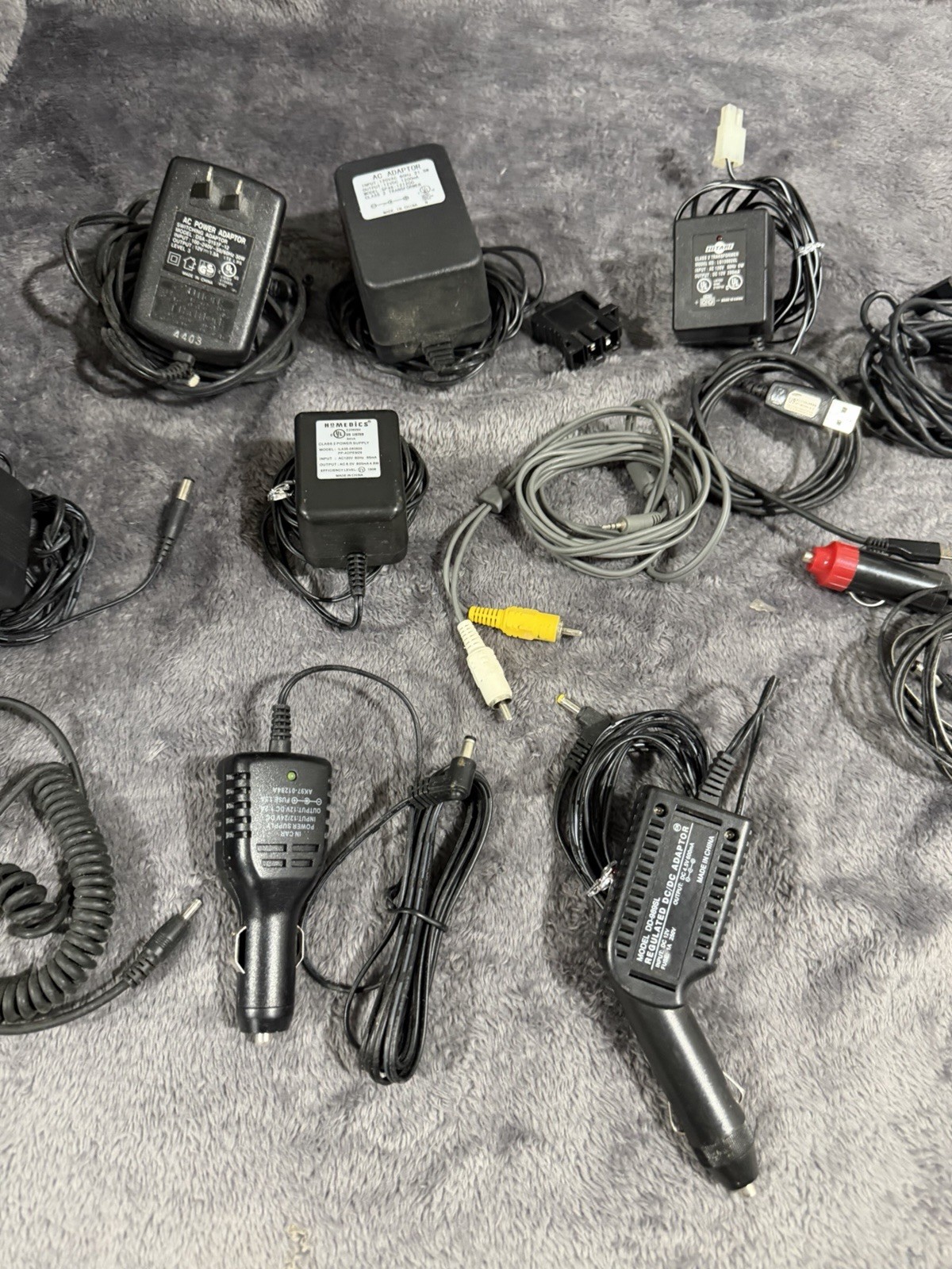 Lot of 10+ Power Cords, Chargers Random Miscellaneous Electrical AC DC Adapters