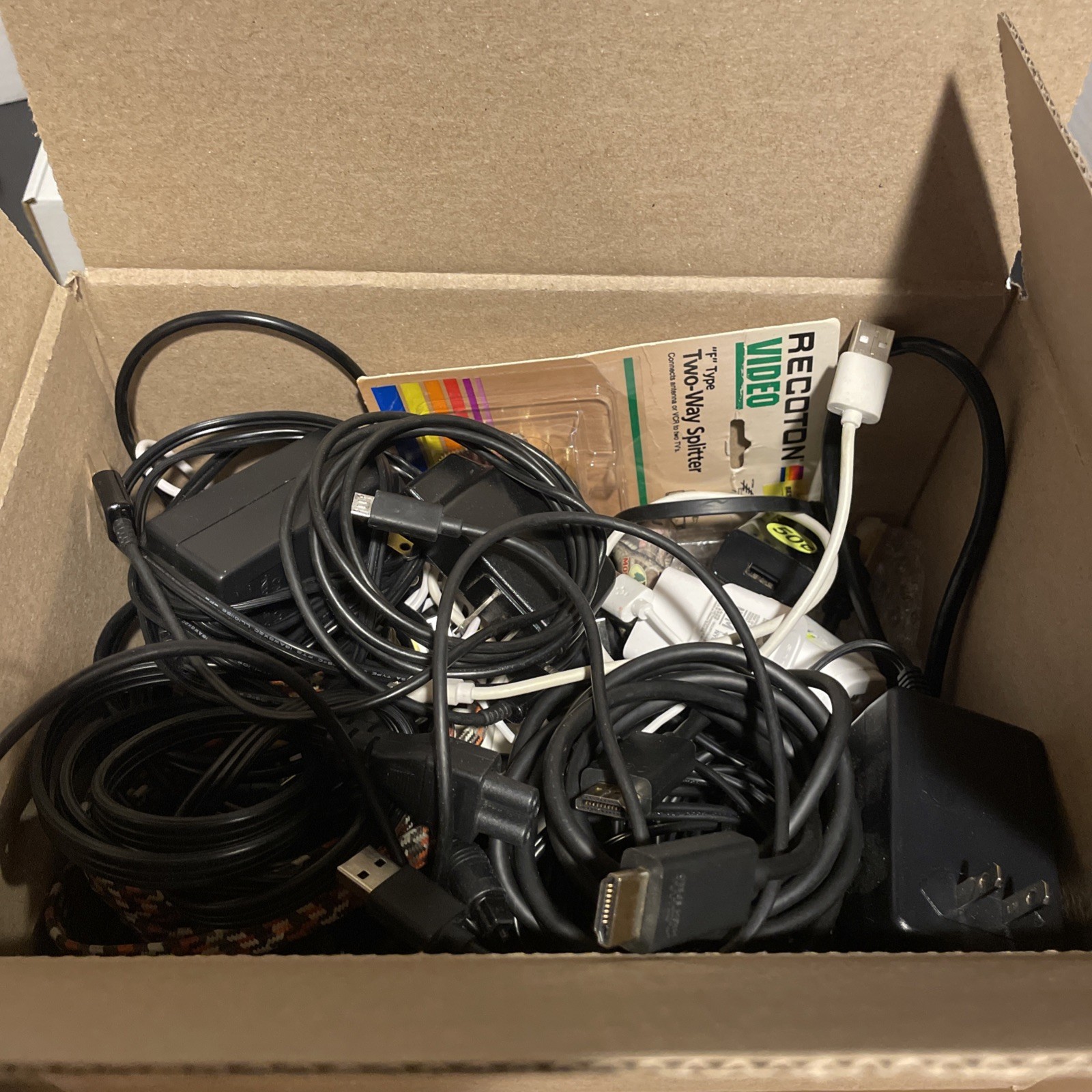 3lb Box Lot Of Misc Charging Cables – USB wall chargers/HDMI/More!