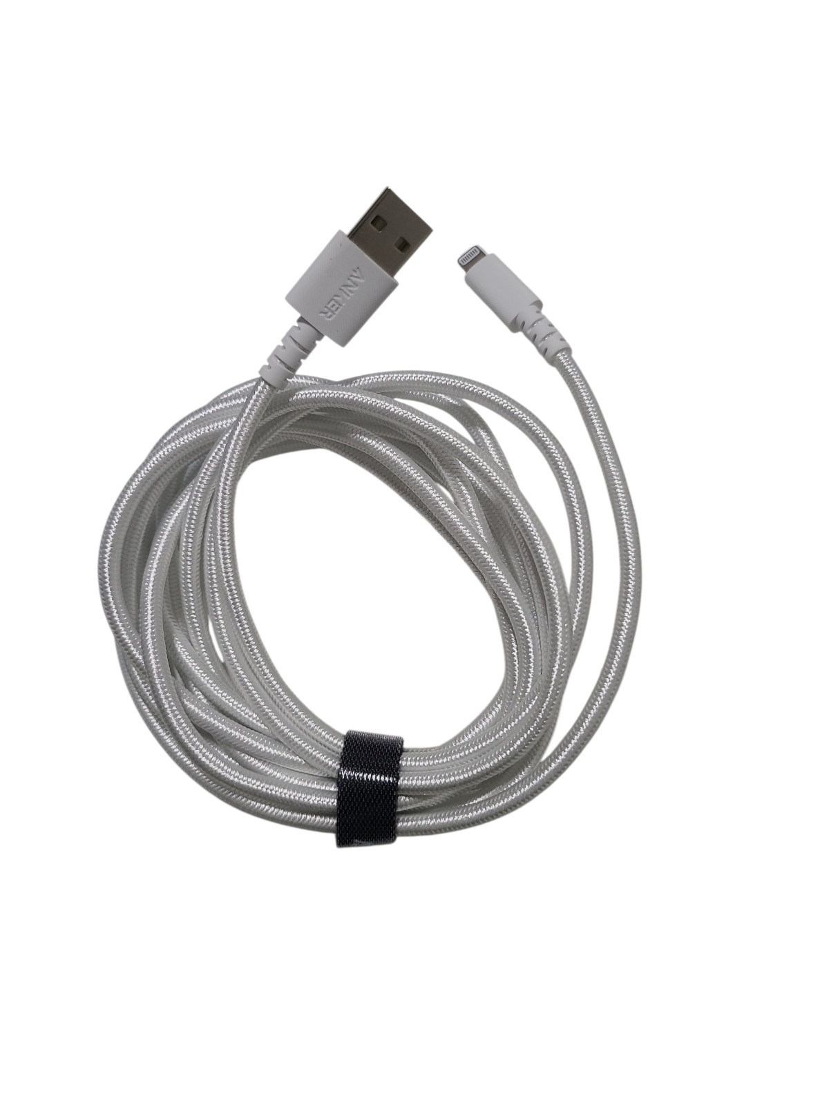 Anker 10′ Braided Lighting to USB-A Charging Cable – White