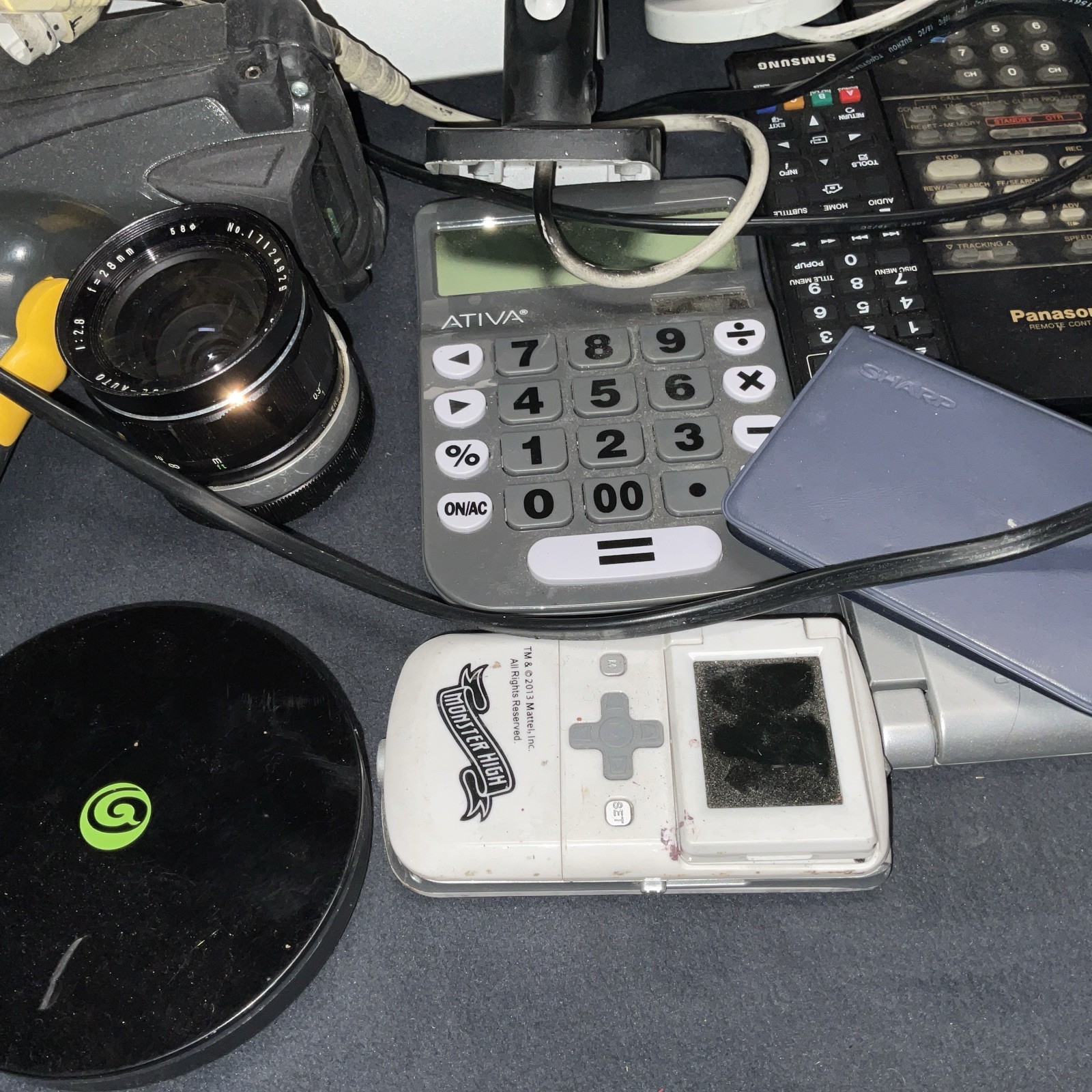 Untested Electronic Lot – External HDD, Garmin, Security Cameras, DVD, Remote