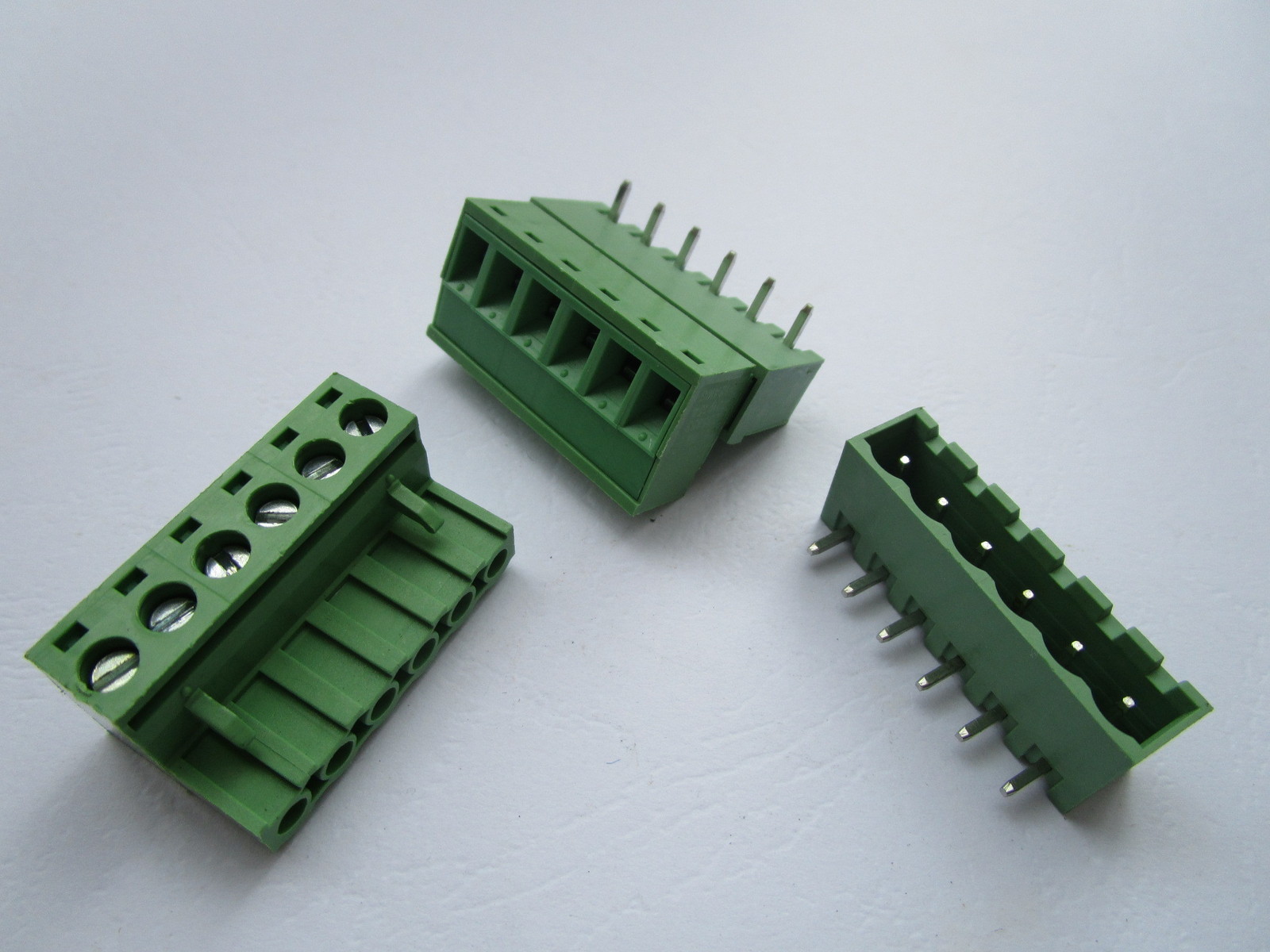 160 pcs Close Angle 6 pin 5.08mm Screw Terminal Block Connector Plugbale Type