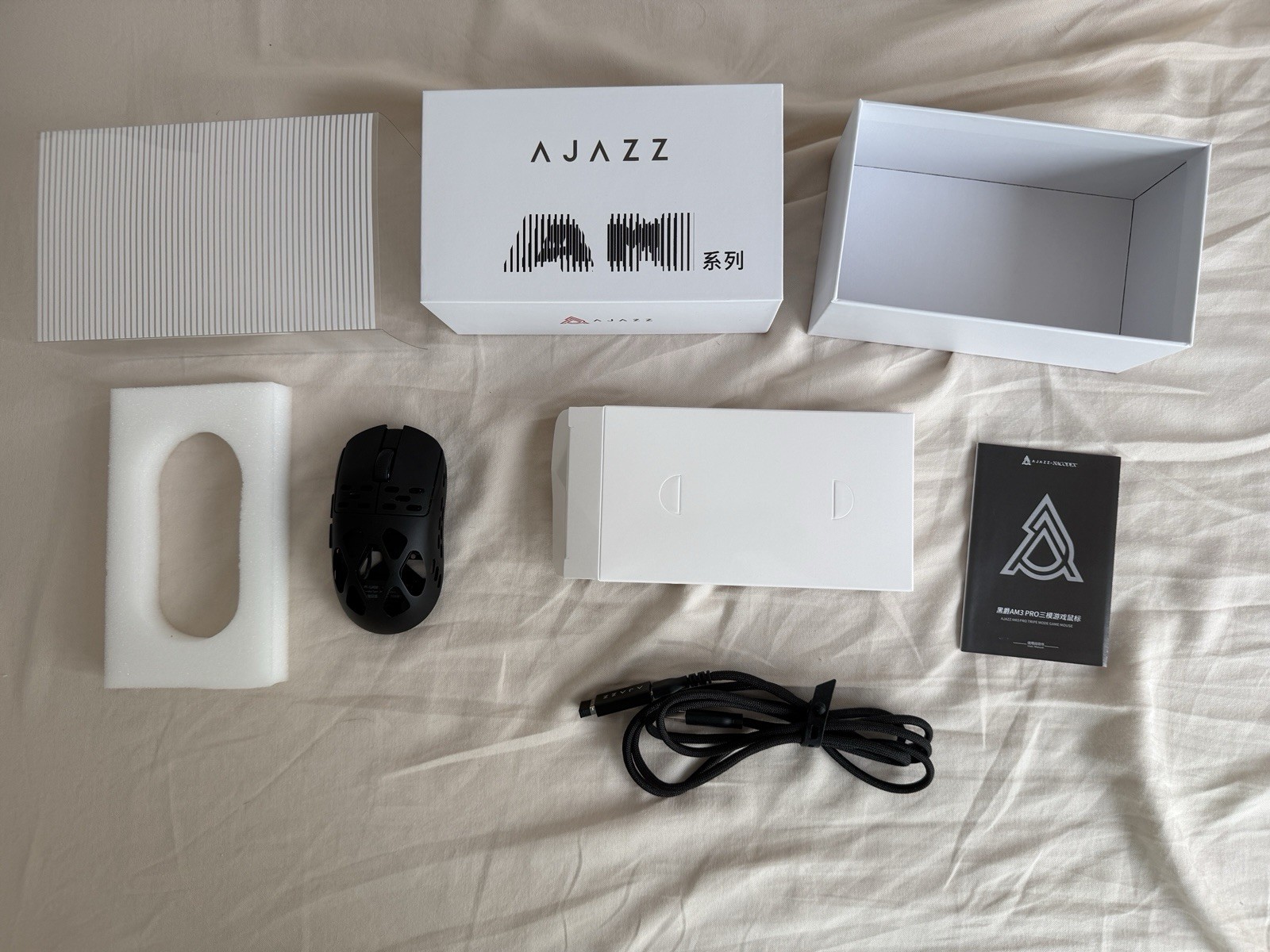 Ajazz Mouse, Gamesir Controller, Earfun Earbuds, Dual USB Cable, X-Raypad Skates
