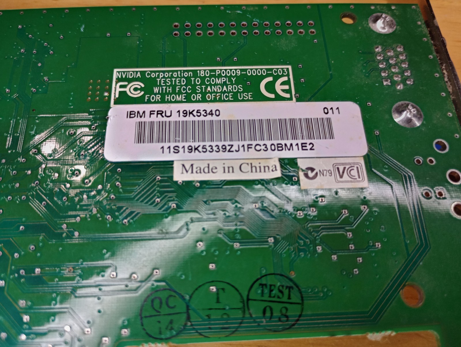 IBM NVIDIA AGP Video Adapter 16MB IBM FRU 19K5340