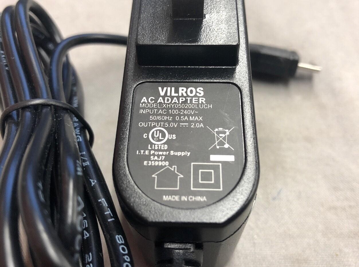Vilros XHY050200LUCH 5.0 VOLT POWER ADAPTER FOR Android Tablet