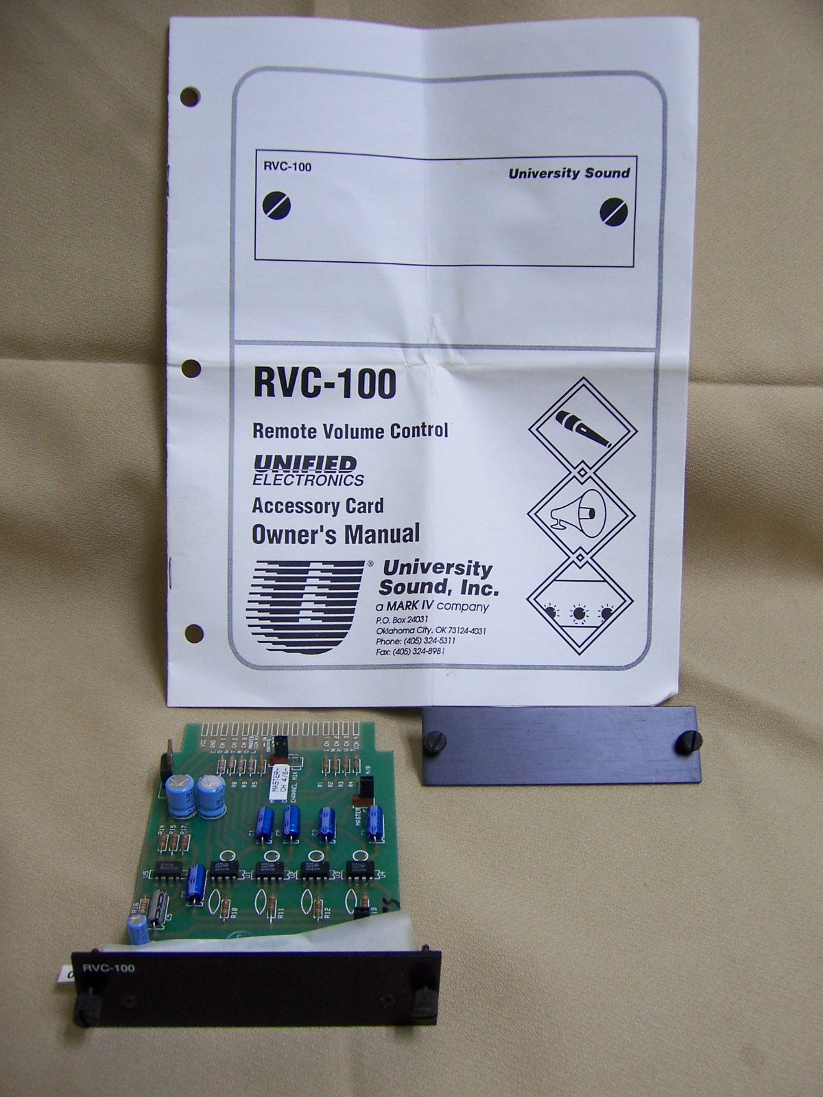 University Sound RVC-100 Remote Volume Control Accessory Card module mixer dock