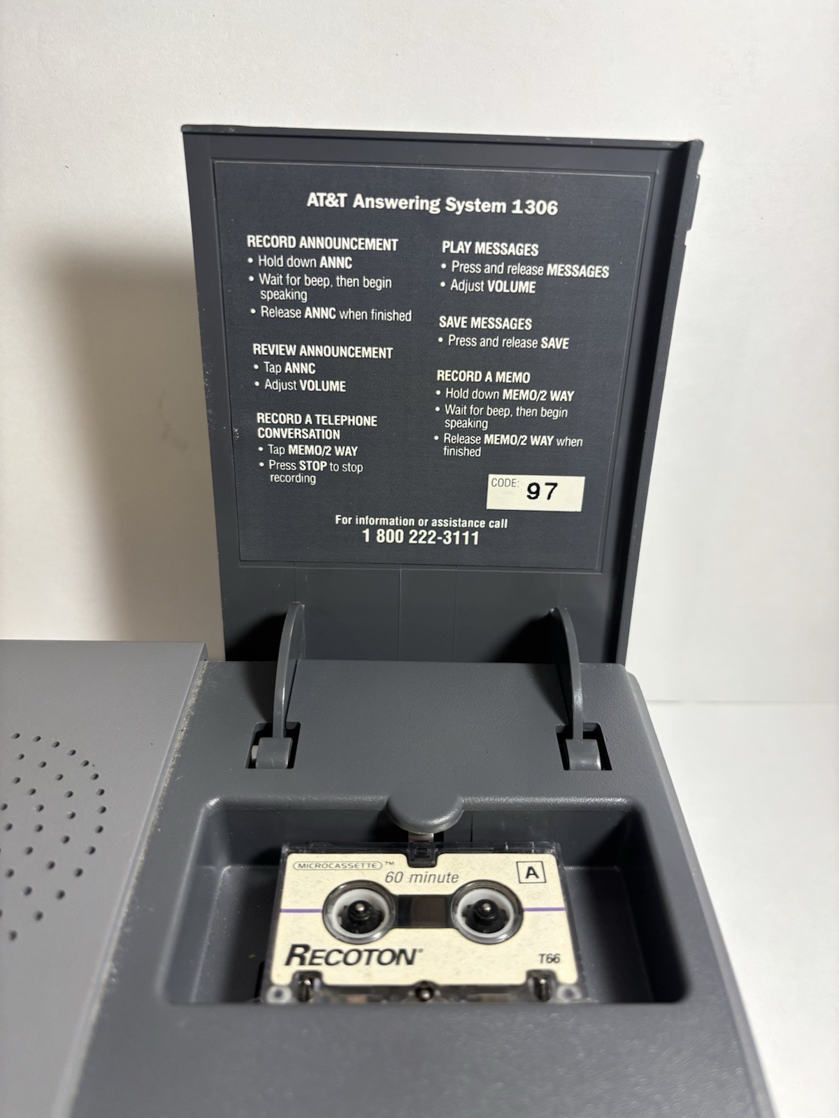 AT&T Answering Machine Model 1306