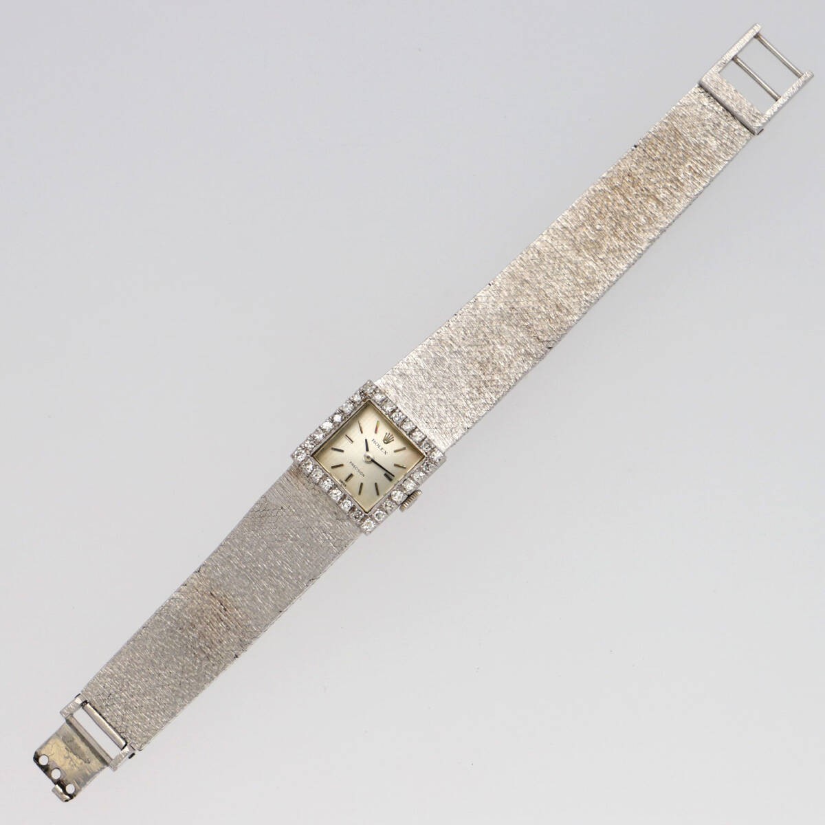 ROLEX Watch Precision Silver Dial WG/SS Manual Winding Stainless Steel Women’s