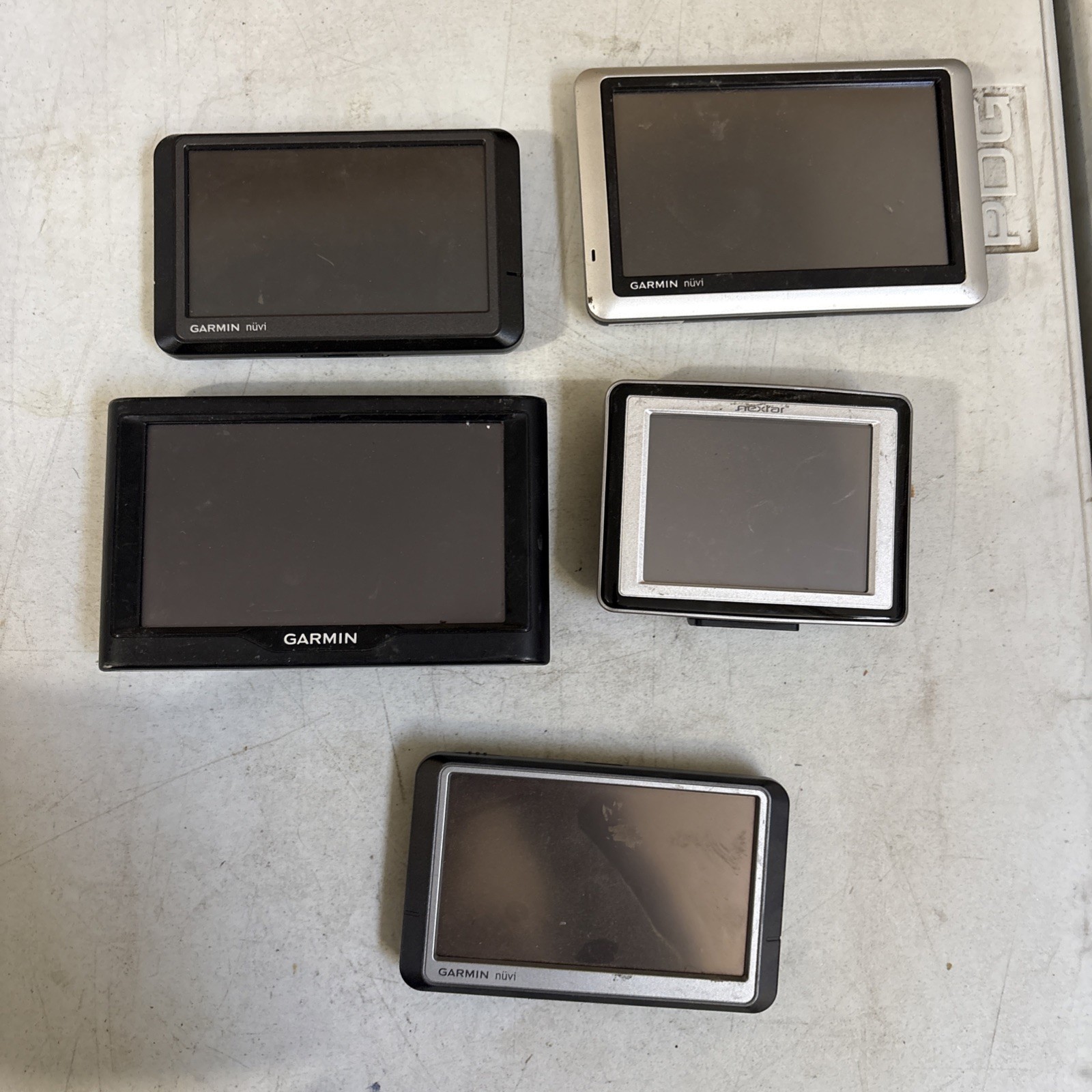 Lot Of 5 GPS Monitors GARMIN UNTESTED FOR PARTS OR REPAIR