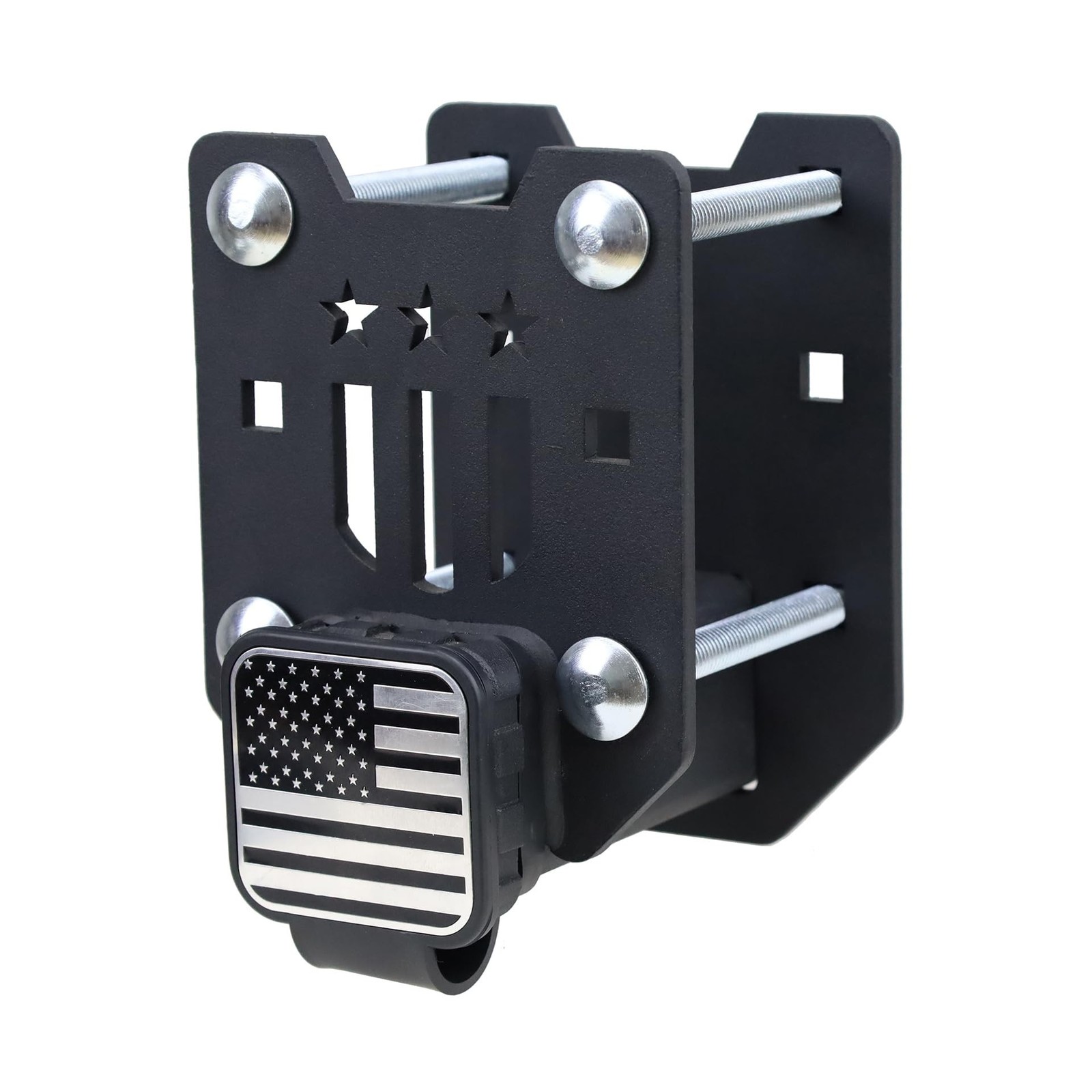 RV Bumper Hitch Receiver with Hitch Cover, Fits Various Beams | matte black