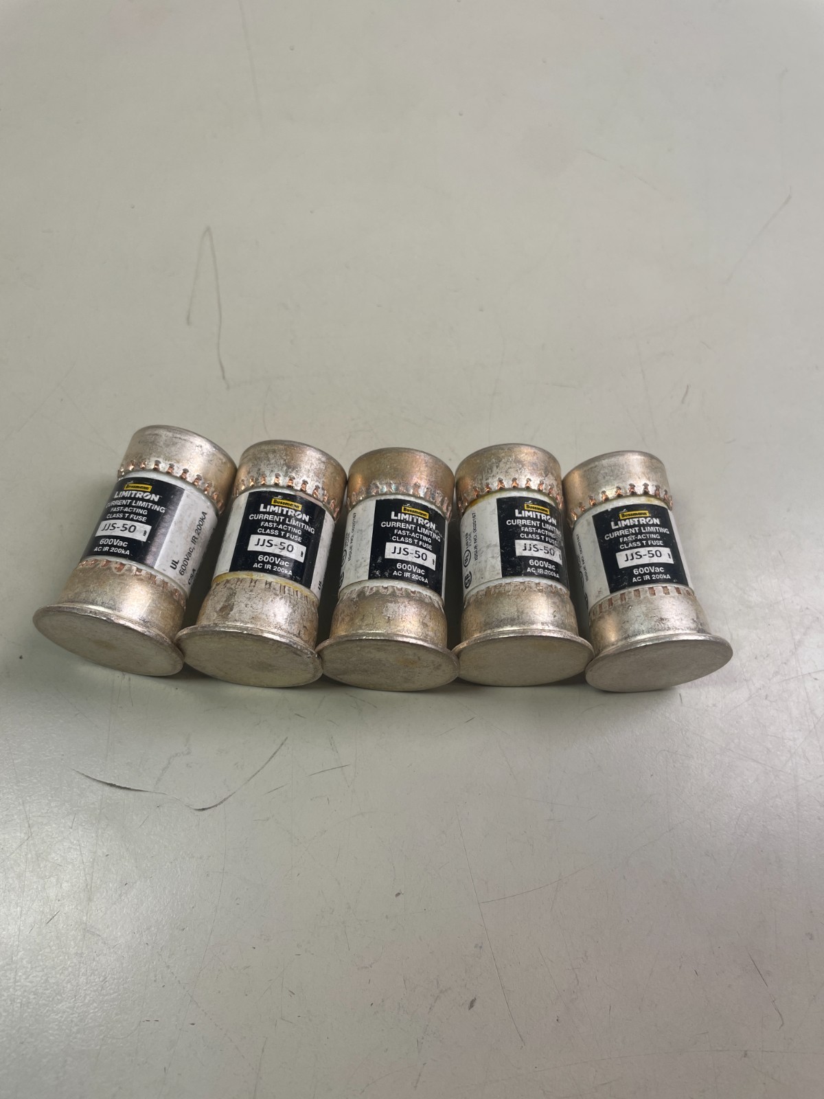 Bussmann JJS-50 JJS50 JJS 50A 600Vac Cooper TRON Class T FAST ACTING 5 Fuses