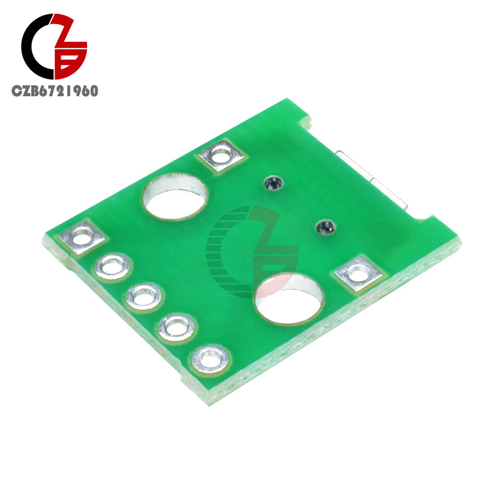 5pcs MICRO Female USB to DIP Adapter Converter for 2.54mm PCB Board DIY Power