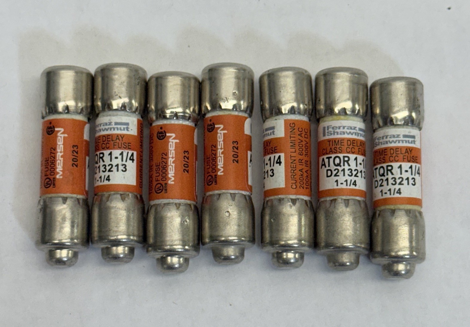 (LOT OF 7) MERSEN ATQR1-1/4 UL CLASS FUSE D213213