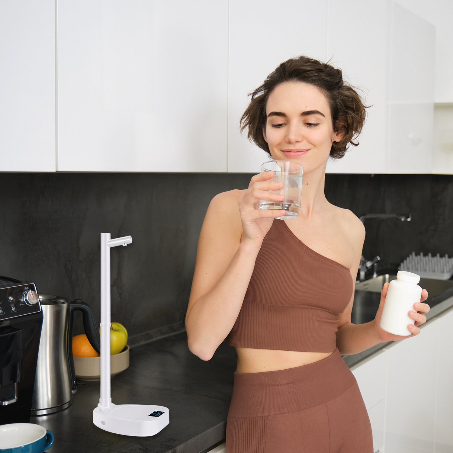 Added Extension Tupe Water Dispenser Automatic Water Bottle Desktop Rechargeable