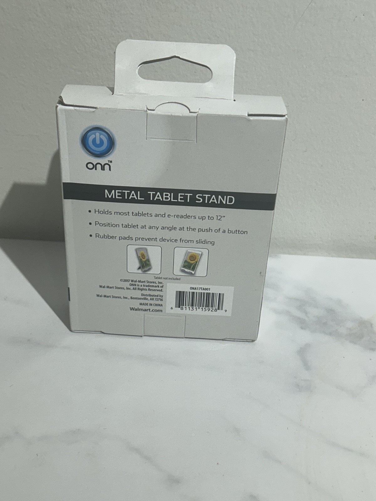 one metal tablet stand
