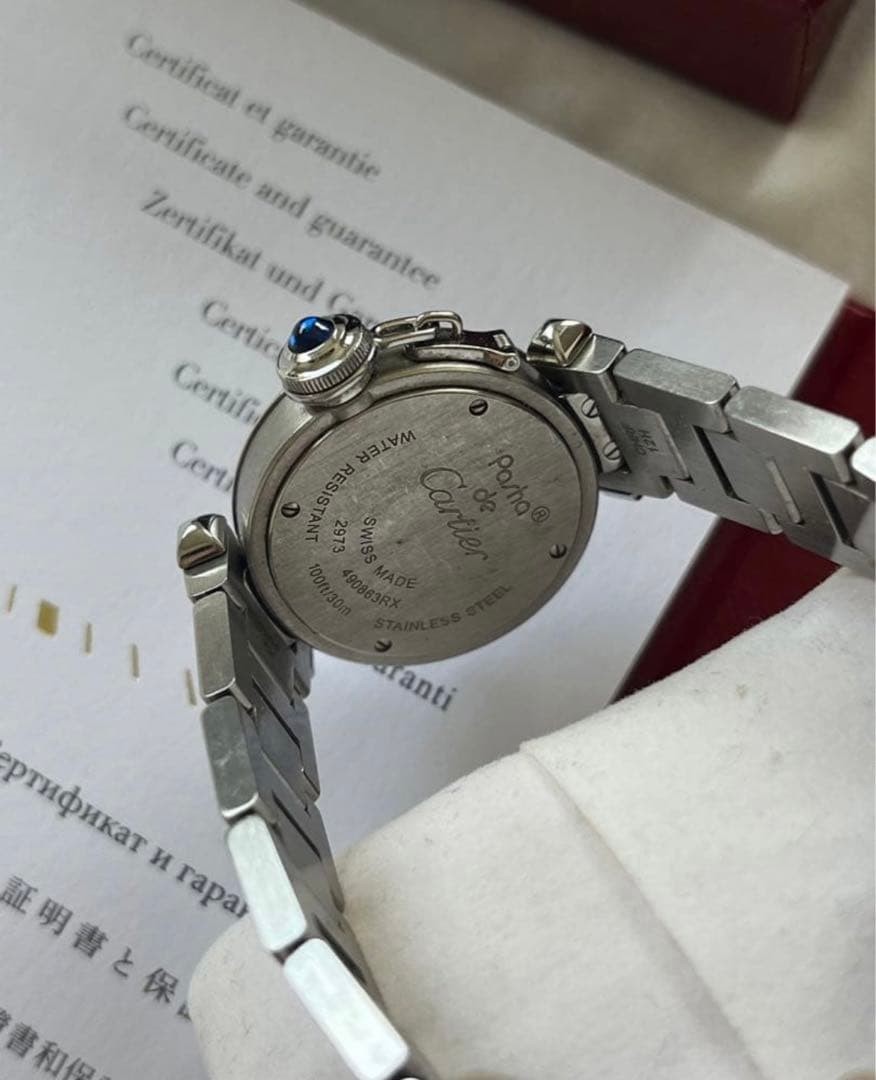 Cartier Watch Miss Pasha Silver Auth Women’s Accessory Battery Replaced w/Boxed