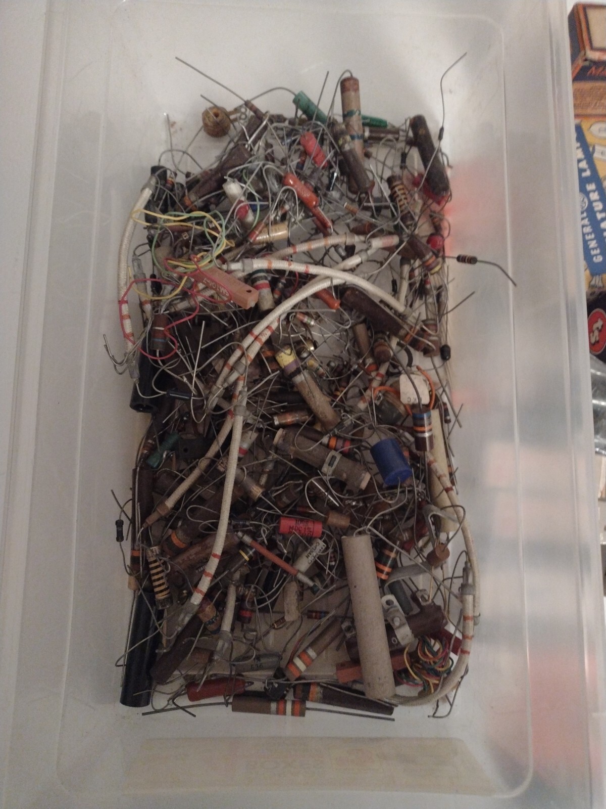 Vintage Assortment Of Electrical Components Olson Tung-sol Bulbs Etc