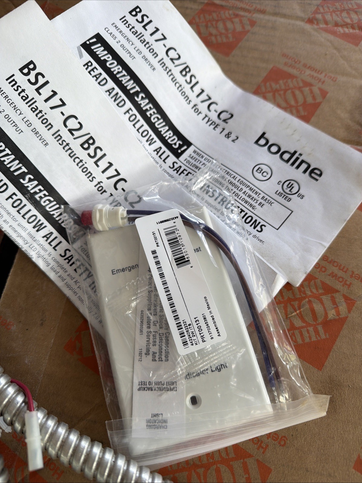 Bodine BSL17C-C2 Type 1 Emergency LED Driver