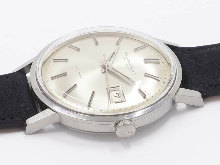 IWC Old Inter R804A SSｘLeather Original Dial 1966 Silver Automatic Overhauled