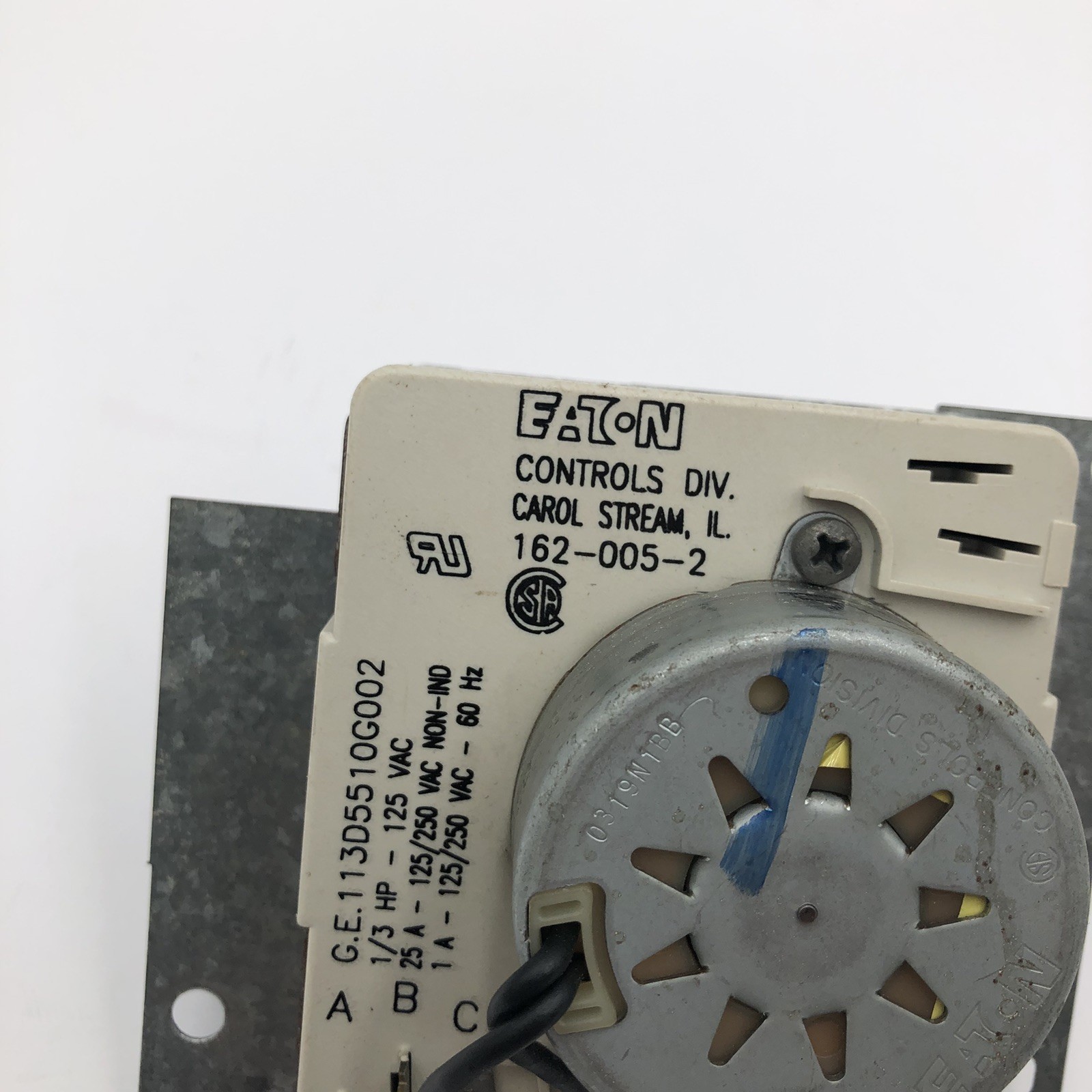 GE Dryer Timer Assembly 113D5510G002 w/ Knob Tested Working GE Timer Used