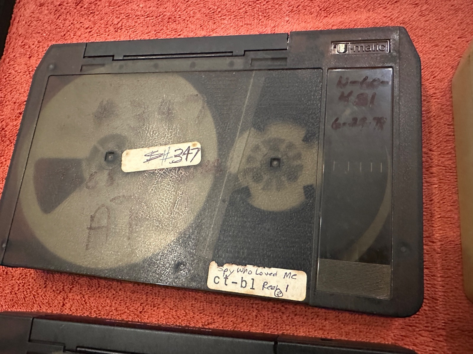 6x AS-IS Lot Vintage U-Matic Tapes – Lennon Death, Spy who loved me, Hard Days