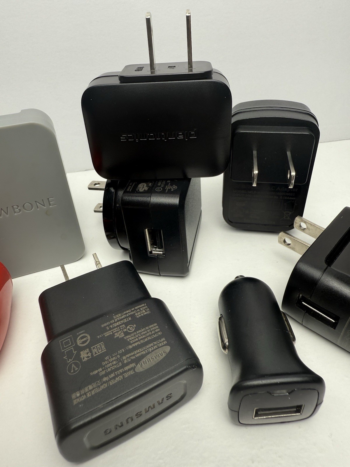Mixed Electronics Lot #10 Charger Block Jawbone, Samsung, Jabra, Plantronics Etc