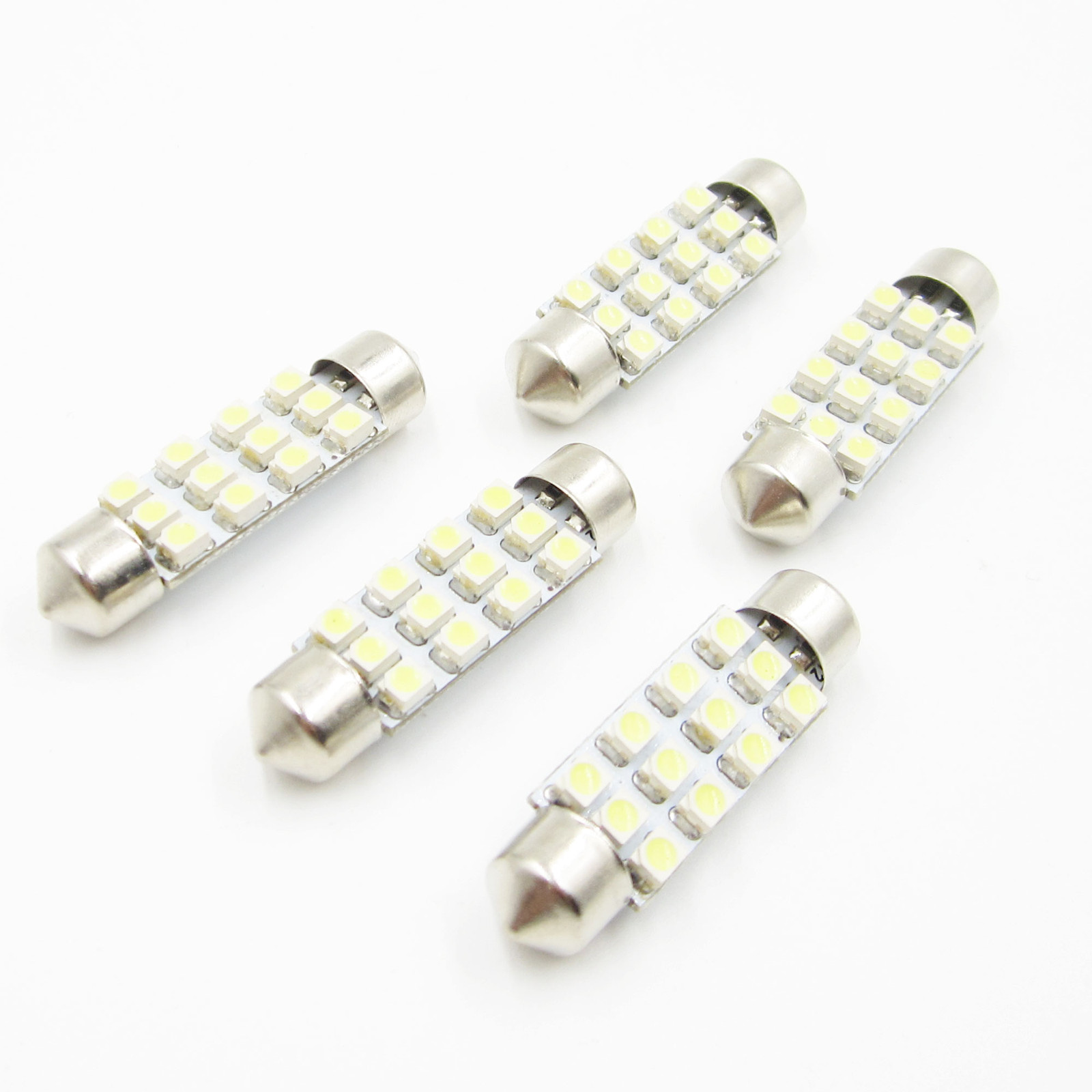 2pcs Car Dome 12 3528-SMD LED White Bulb Light Interior Festoon Lamp 40mm New