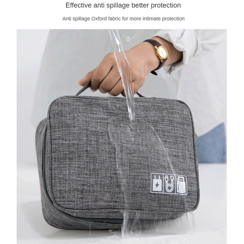 Electronics Organizer Travel Cable Organizer Bag Waterproof Portable Digital Sto