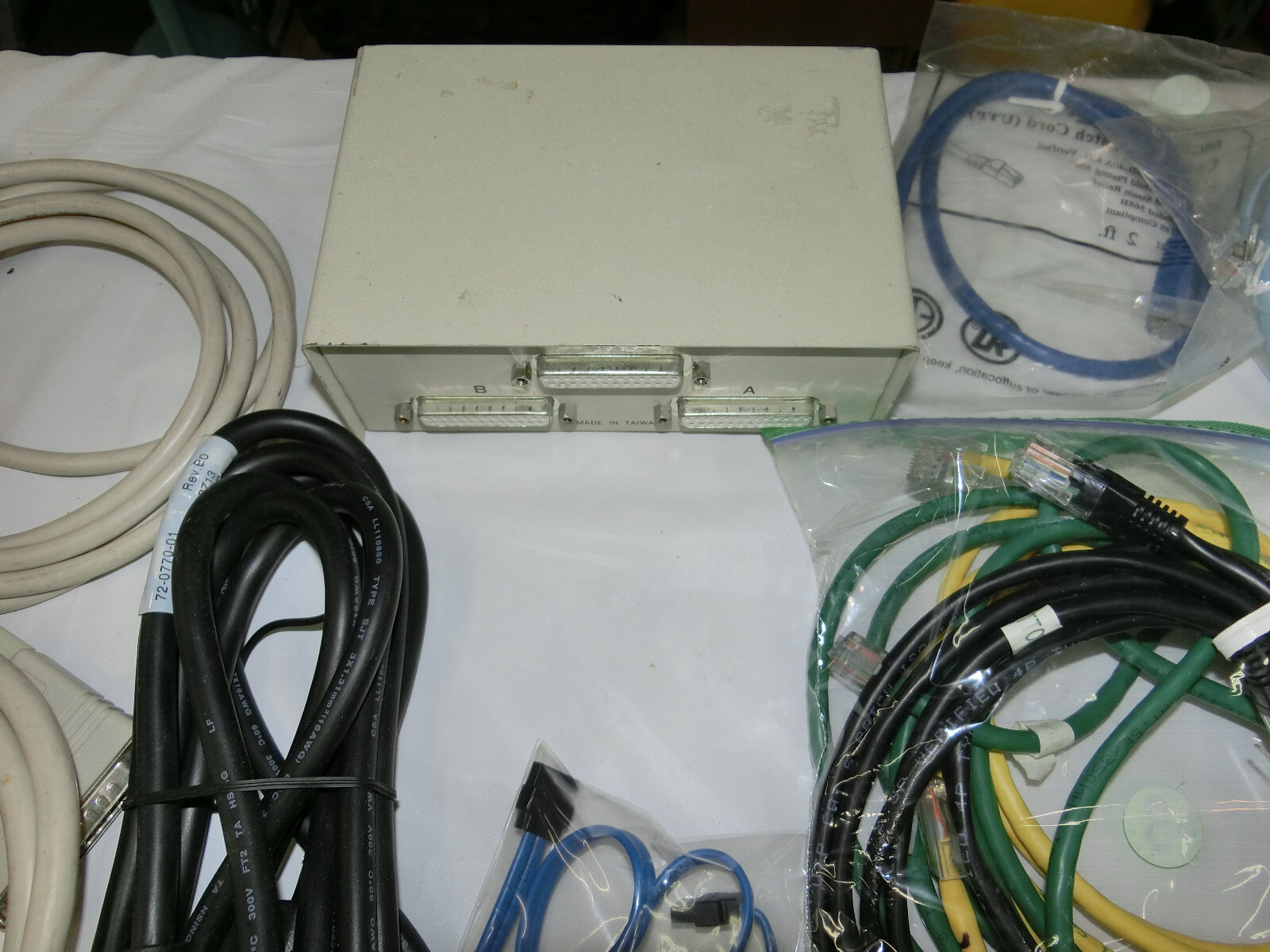 Pile of Cables of Many Types: Computer, Video, Audio, Network, Serial, USB, More