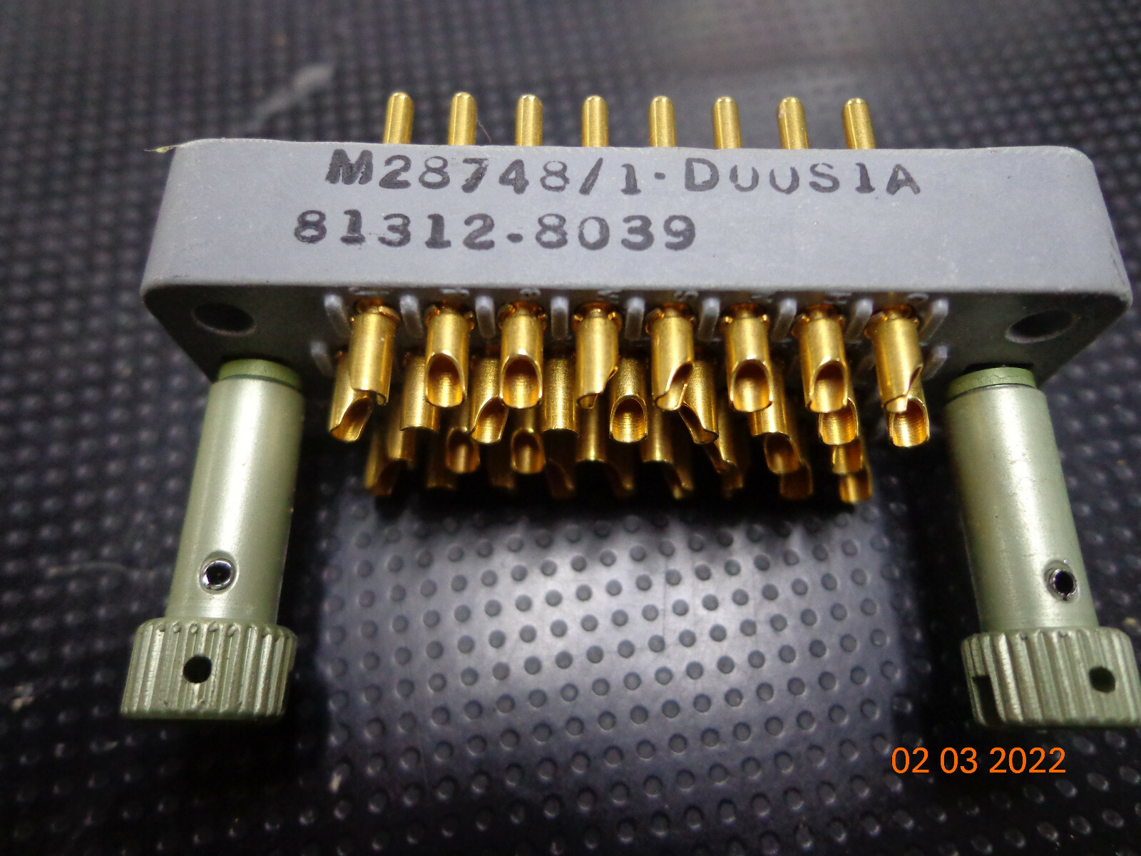 1PC MS28748/1 DOOS1A MILSpec Connector Plug jack 34 pos Winchester Litton gold