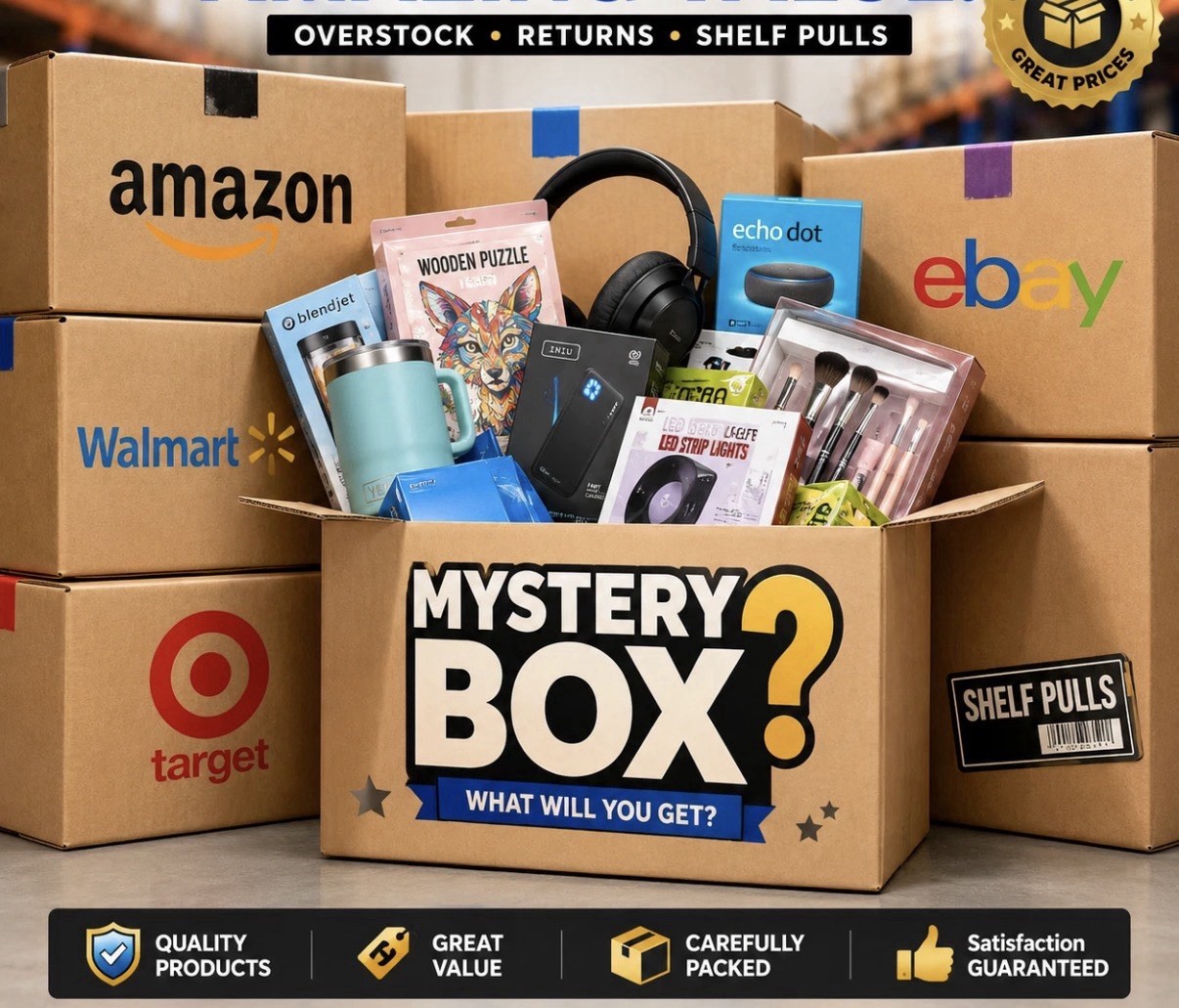 Mystery Box Package | Overstock| Random Assortment 1-3 Items