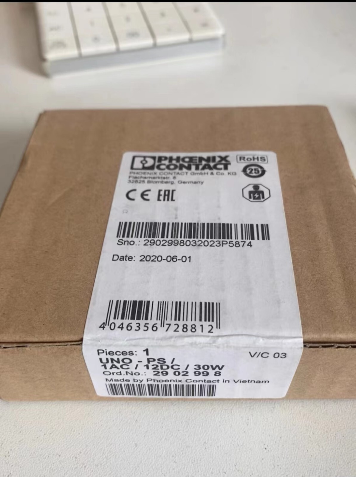 Phoenix Contact 2902998 UNO-PS/1AC/12DC/30W ALL NEW IN BOX