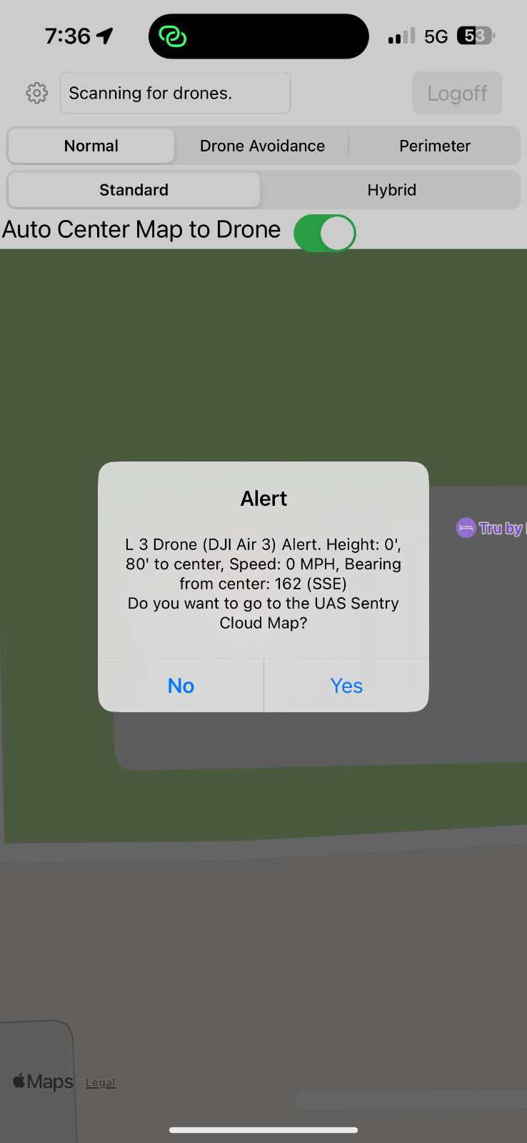 UAS Sentry VLOS Touch Screen