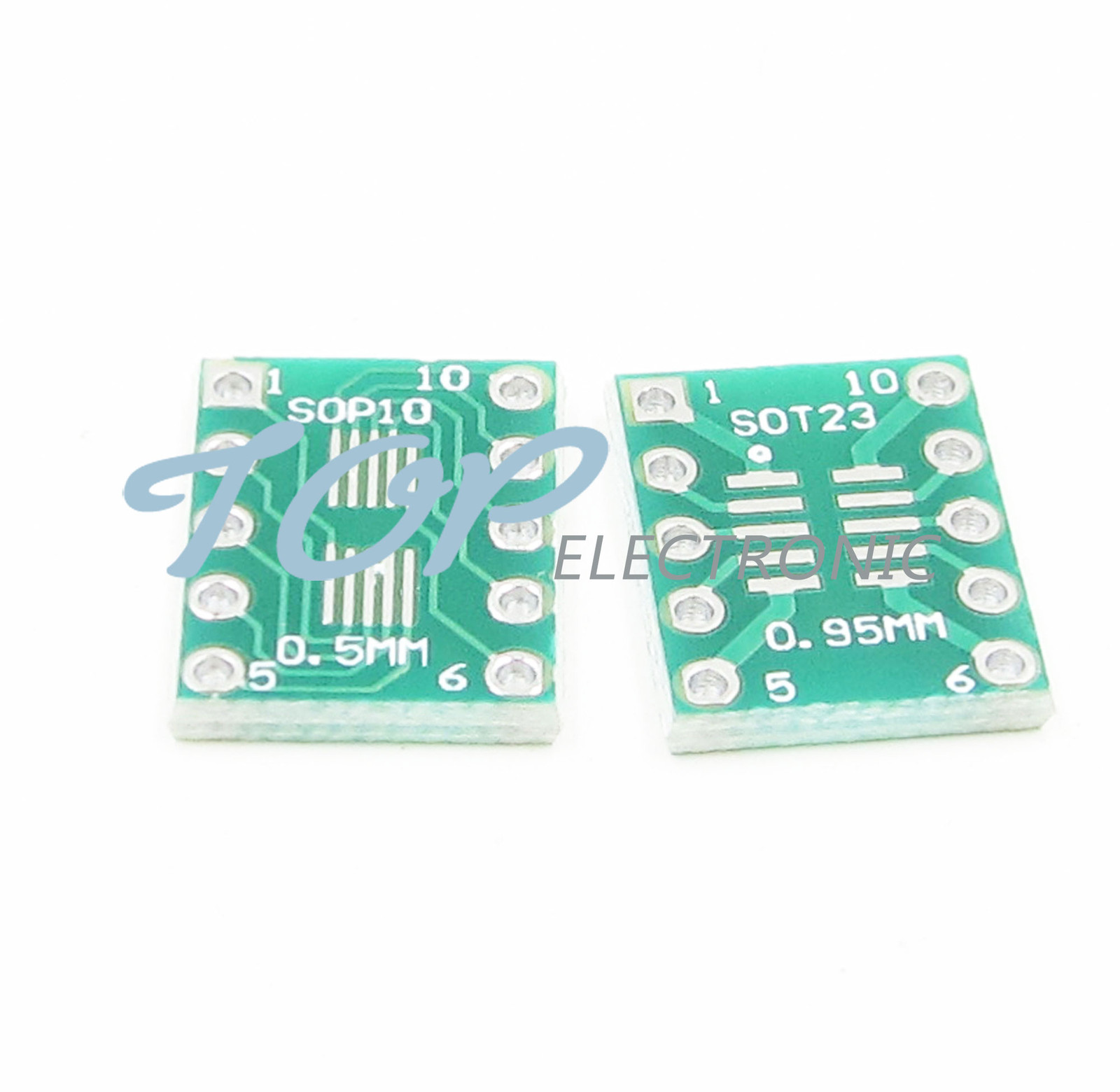 10PCS IC SOT23 SSOP10 MSOP10 UMAX to DIP 0.5/0.95mm Adapter PCB Board Converter