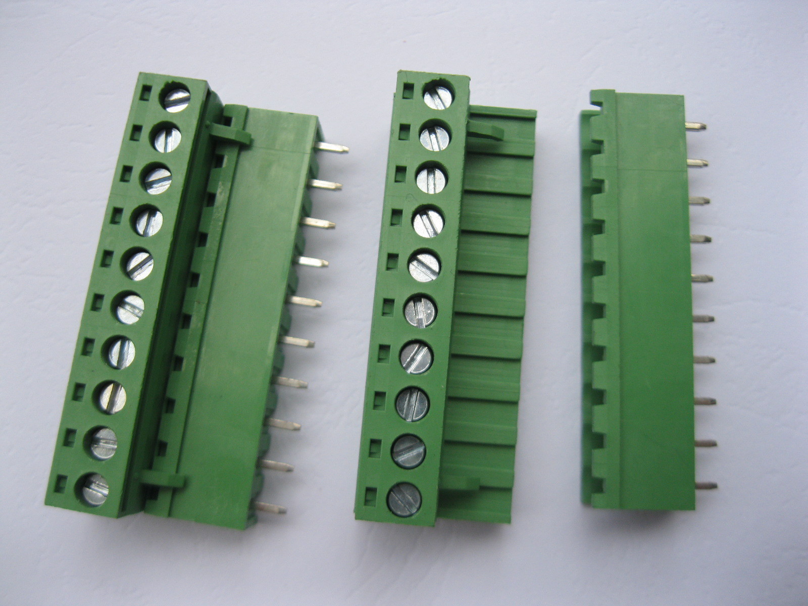 5 pcs 10 pin/way 5.08mm Screw Terminal Block Connector Green Pluggable Type New