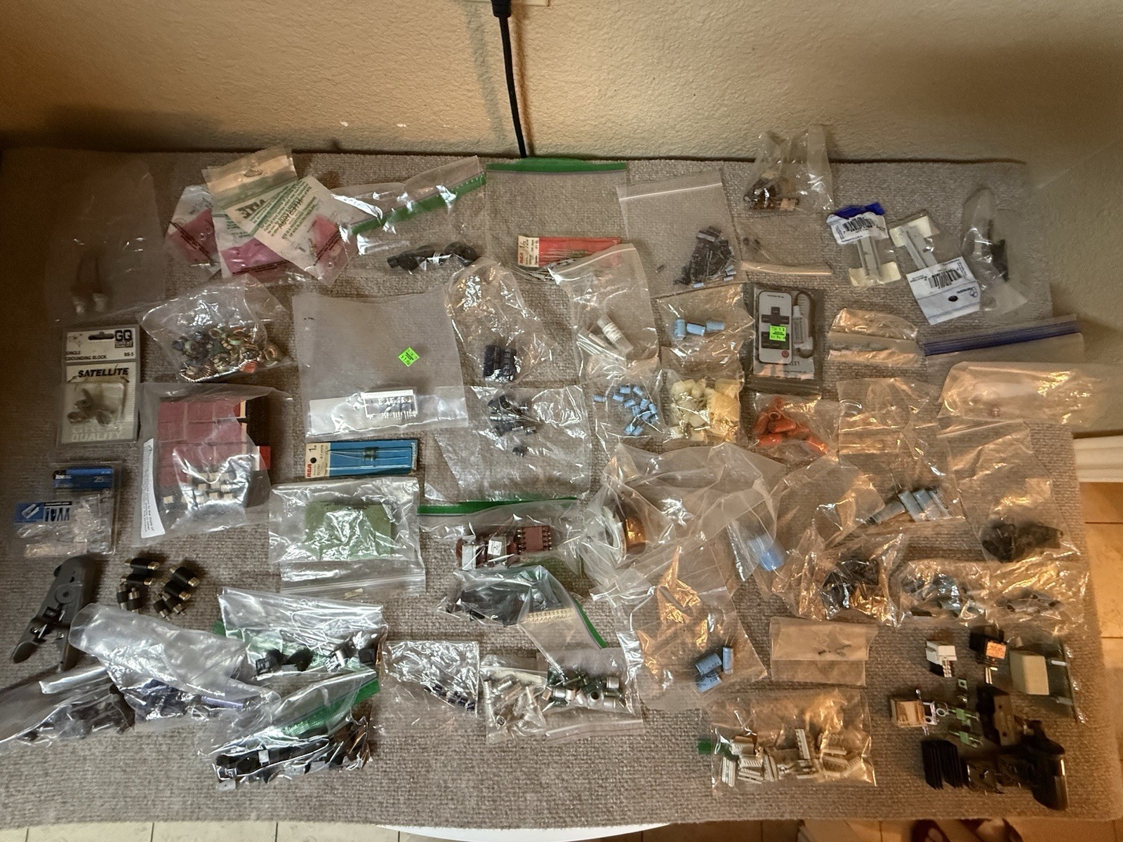 Mixed Electronics Components Lot Inductors Relays LEDs Resistors Transformers