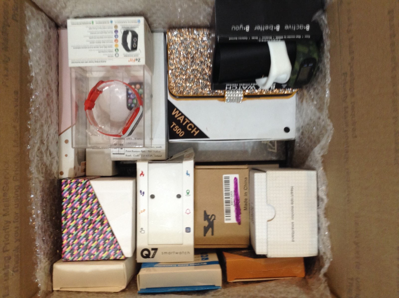 HUGE lot AS IS UNTESTED USED activity trackers bands chargers cases cords Lot-2