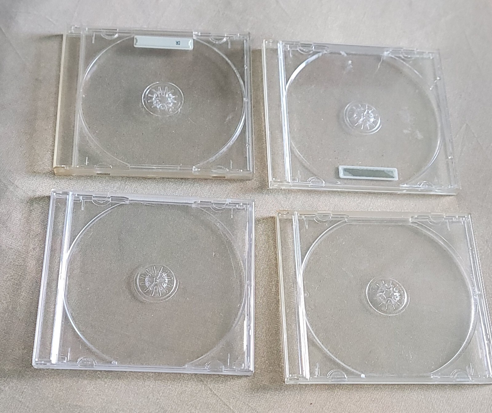 Vintage 90s Quality Clear and Black Jewel Empty CD Cases 8 Pieces Used