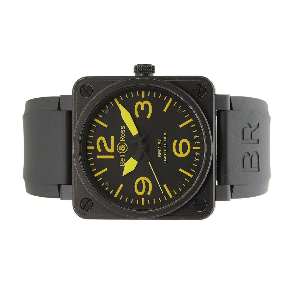 Bell & Ross BR01-92 Yellow Limited 500 Black Dial Automatic Square Watch