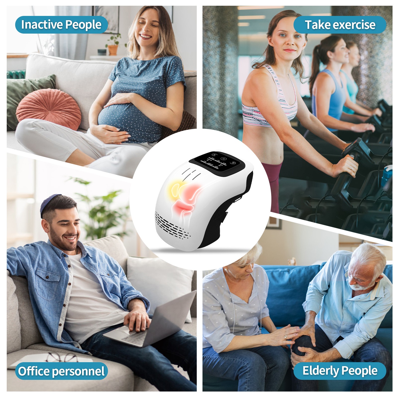 Intelligent Home Use Electric Intelligent Kneading Heating Knee Massager Recharg