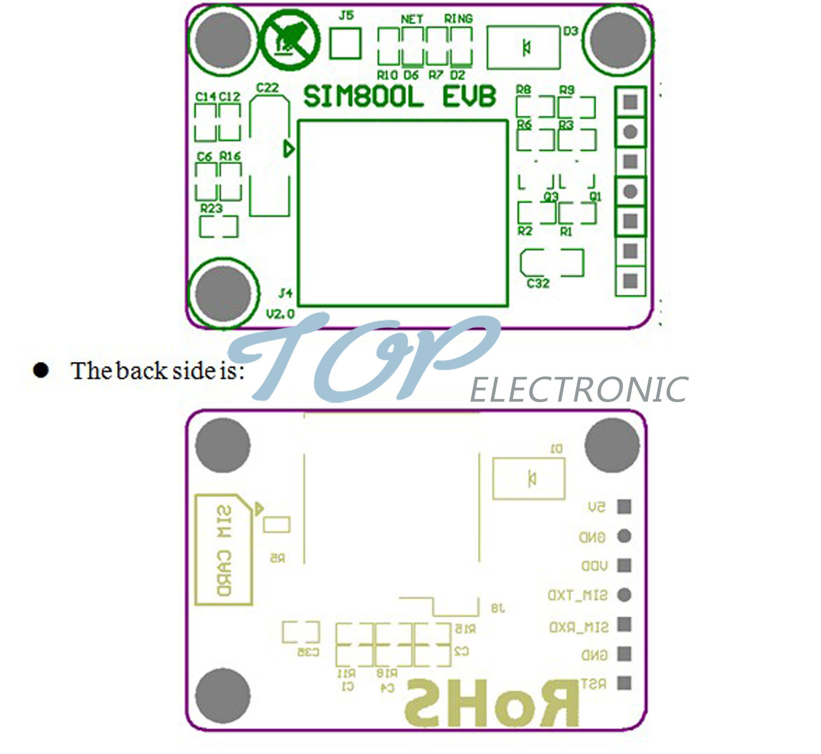 SIM800L V2.0 5V Wireless GSM GPRS MODULE PCB Antenna Replace SIM900