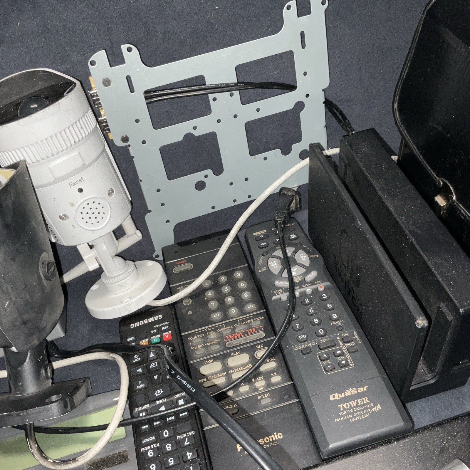 Untested Electronic Lot – External HDD, Garmin, Security Cameras, DVD, Remote