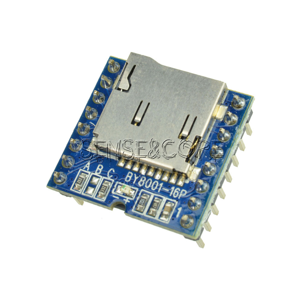 Micro SD TF U-Disk BY8001-16P MP3 Player Arduino Audio Voice Module Board-