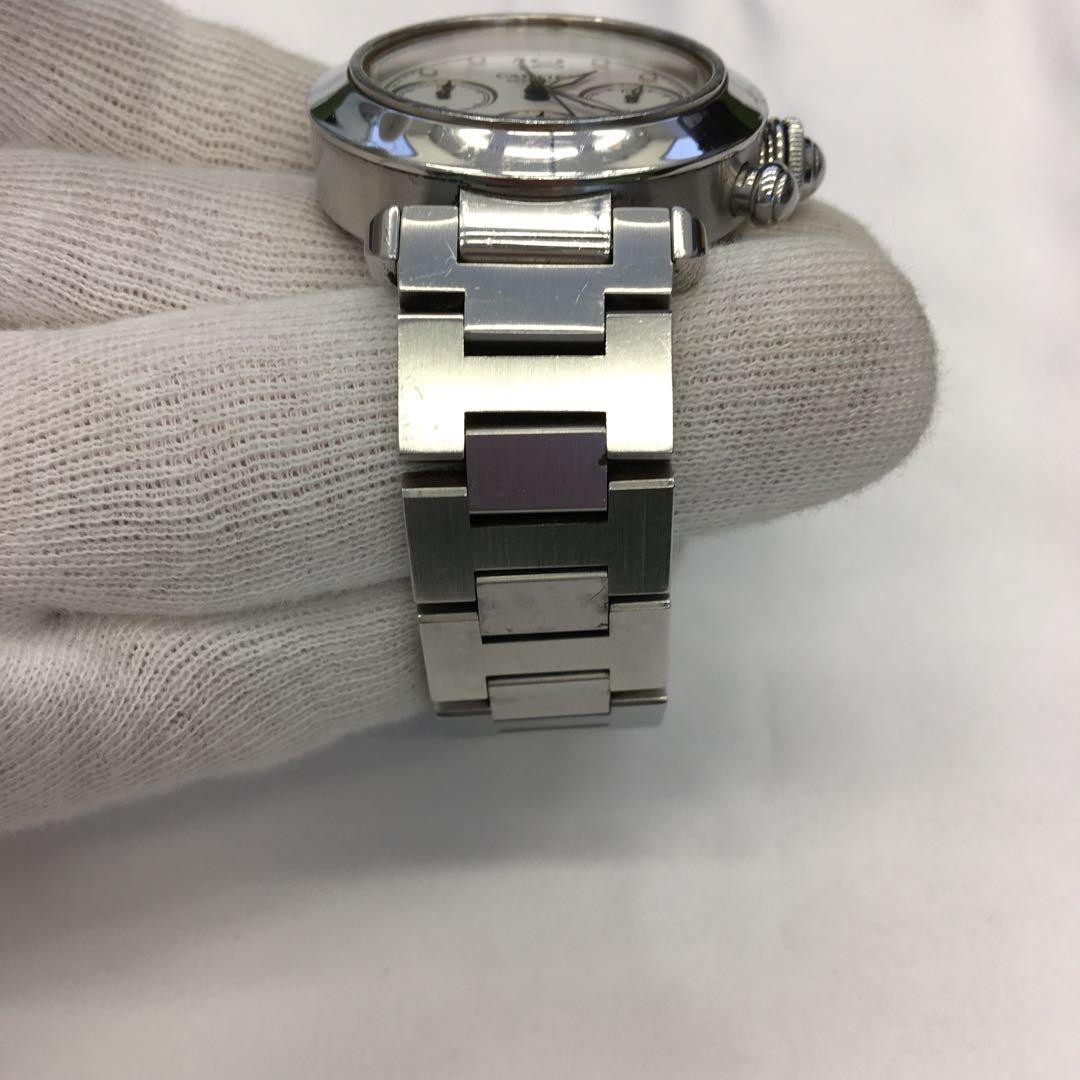 Cartier Watch Pasha C Chronograph 2412 Automatic Stainless Steel Water Resistant