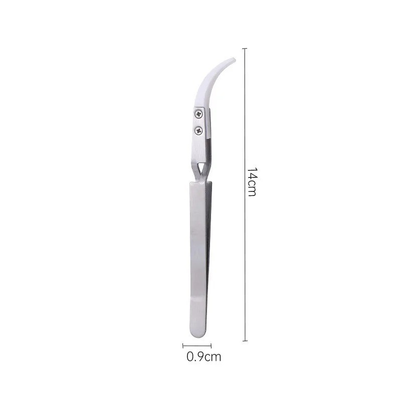 Stainless Steel Ceramic Tweezers Heat Resistant Non Conductive Ceramic tip