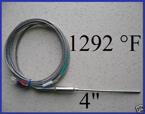 K Thermocouple Sensor Probe High Temperature Controller 4″ Probe -58 – 1292 °F