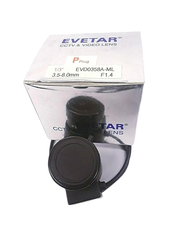 Evetar EVD0358A-ML CCTV Varifocal Lens 3.5-8.0mm F1.4 1/3″ Security Camera Lens
