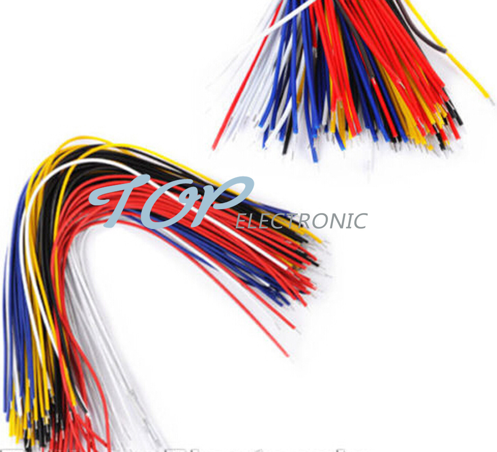 100PCS 20CM Color Flexible Two Ends Tin-plated Breadboard Jumper Cable Wires