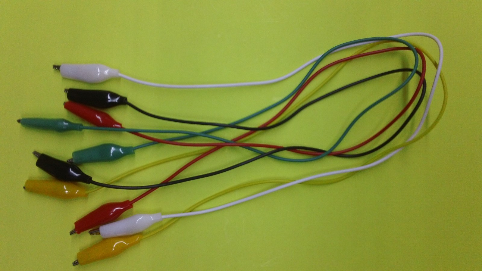 5 X – 18″ DOUBLE end ALLIGATOR clips wire cords with alligator clips on the end